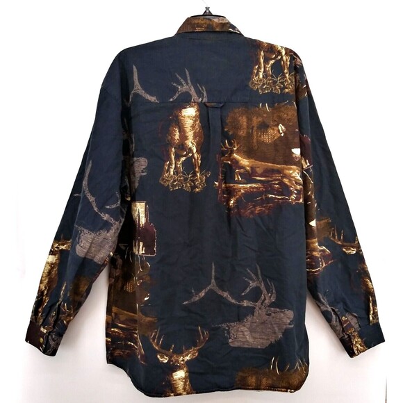 Michael Austin Shirt Mens Size L  Green Long Sleeve Button Down Collared Shirt - Picture 2 of 5